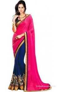 Suvali Fashion Embriodered Bhagalpuri Georgette Sari